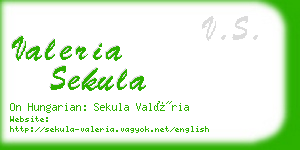 valeria sekula business card